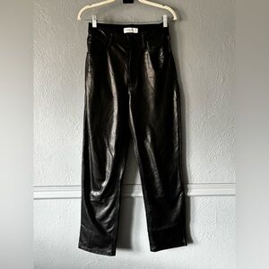 Abercrombie&Fitch 90s Straight Ultra High Rise Curve Love Faux Leather Pants  29